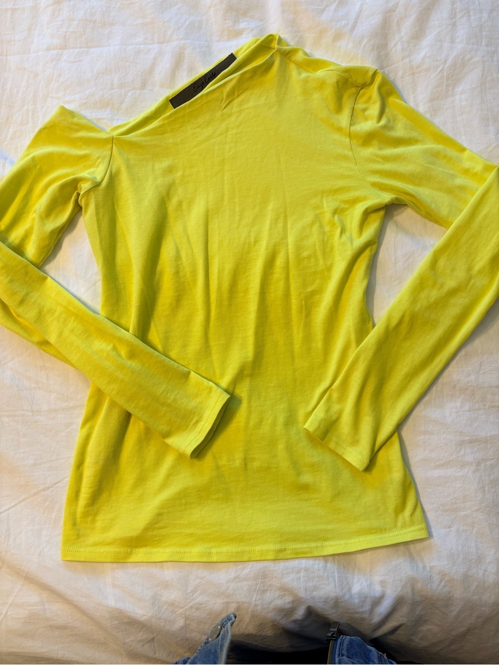 Enza Costa Neon Yellow Long Sleeve Crew Top